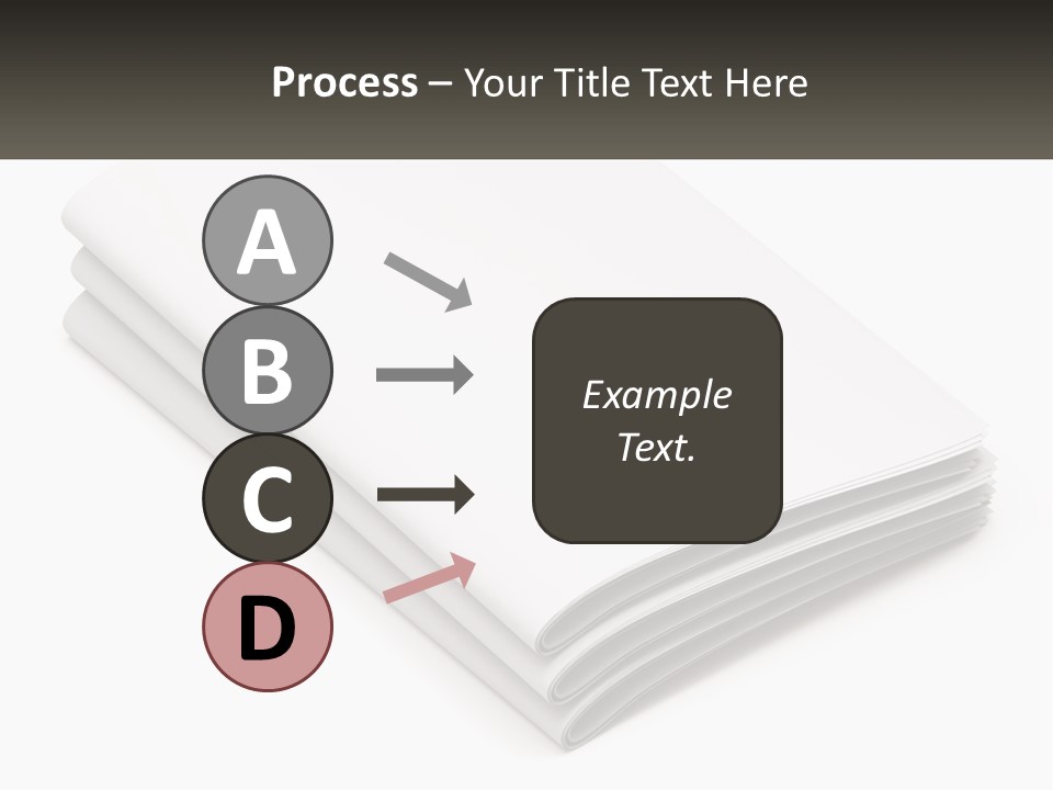 A Stack Of White Sheets On A White Background PowerPoint Template