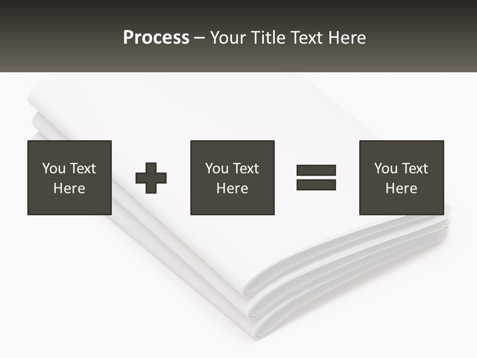 A Stack Of White Sheets On A White Background PowerPoint Template