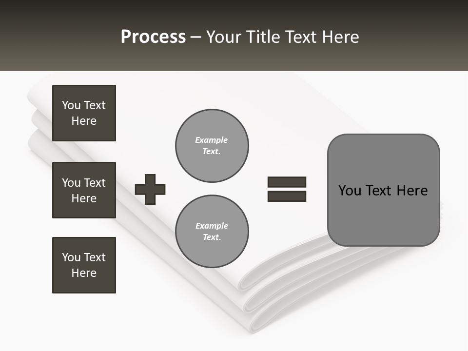 A Stack Of White Sheets On A White Background PowerPoint Template
