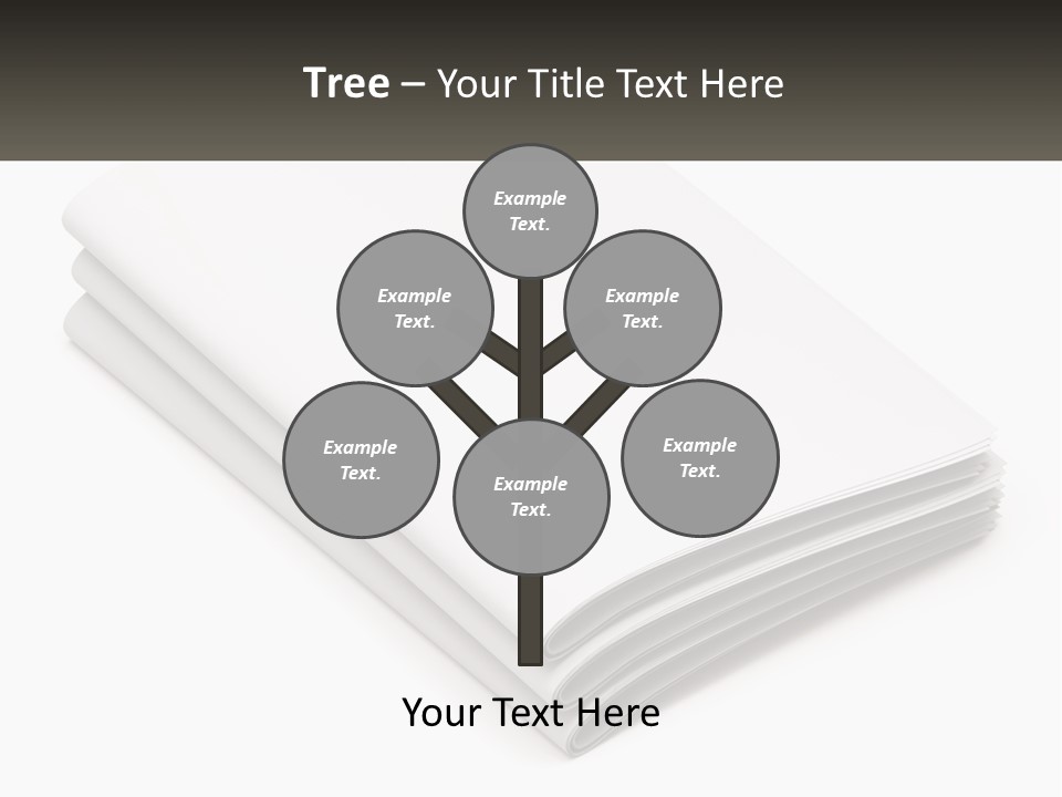 A Stack Of White Sheets On A White Background PowerPoint Template