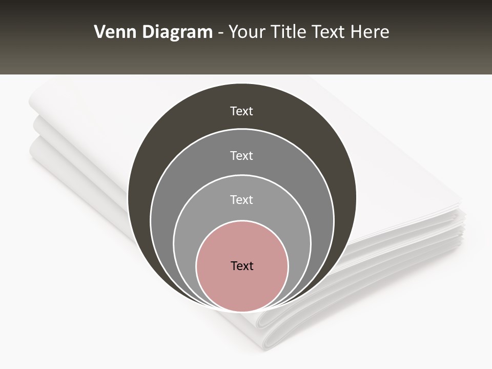 A Stack Of White Sheets On A White Background PowerPoint Template