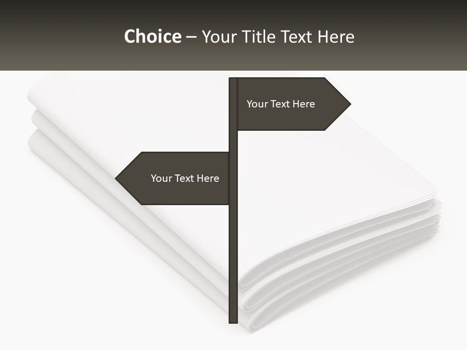 A Stack Of White Sheets On A White Background PowerPoint Template