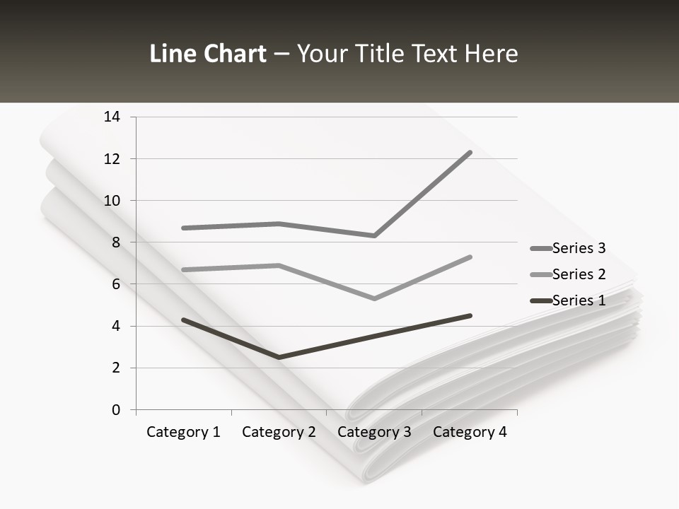 A Stack Of White Sheets On A White Background PowerPoint Template