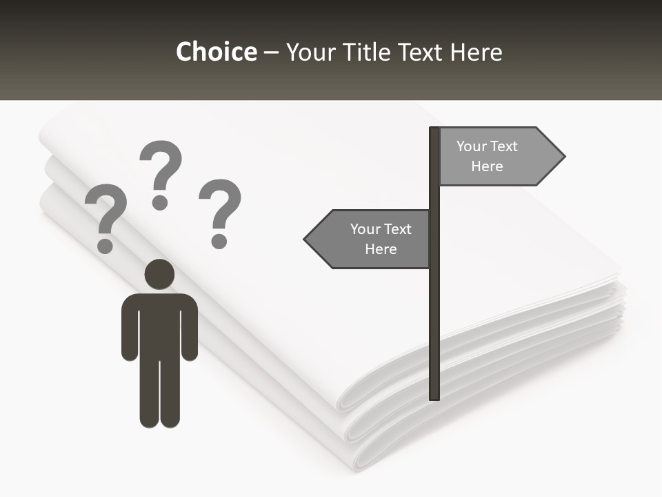 A Stack Of White Sheets On A White Background PowerPoint Template