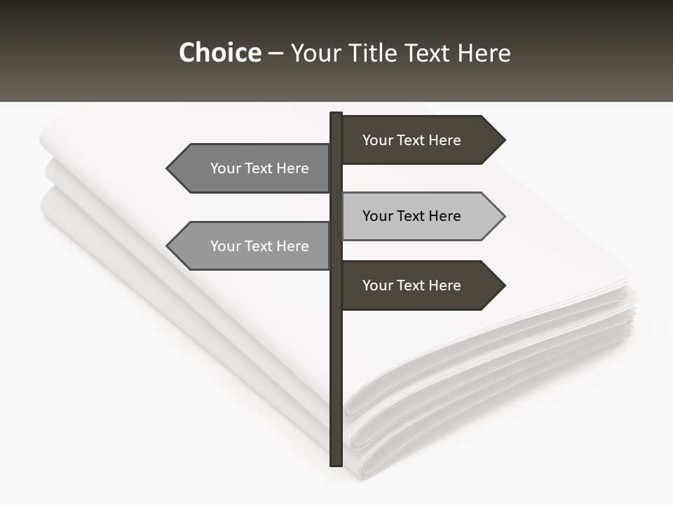 A Stack Of White Sheets On A White Background PowerPoint Template