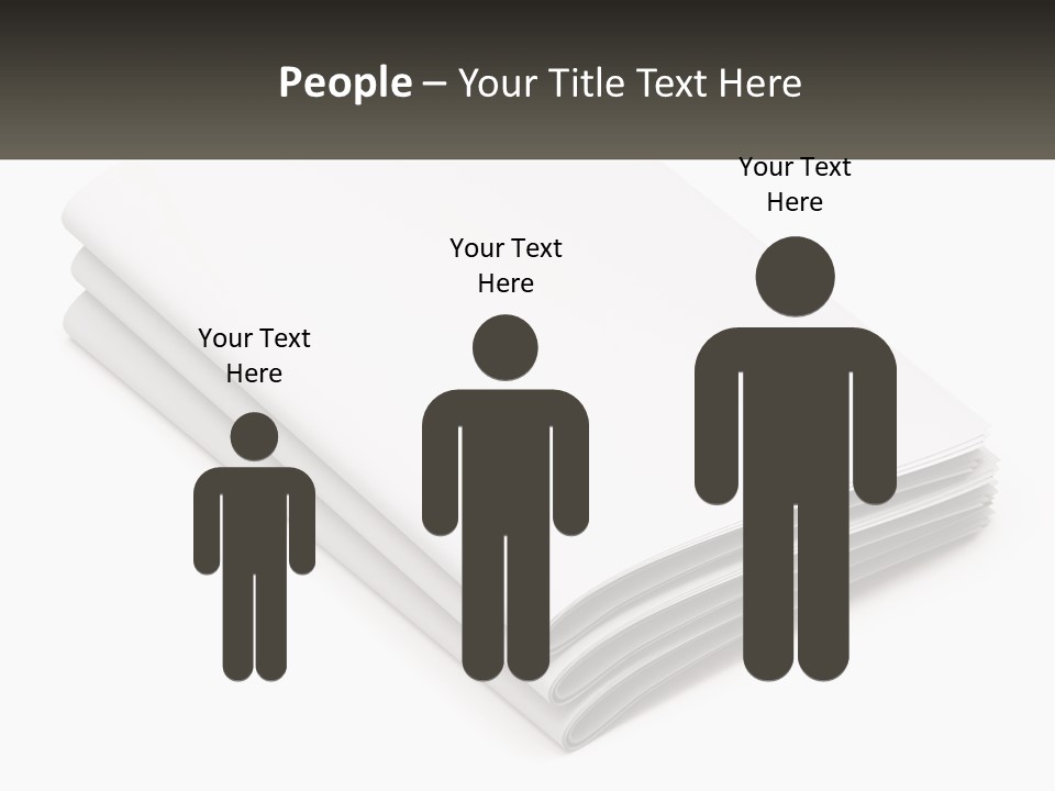 A Stack Of White Sheets On A White Background PowerPoint Template