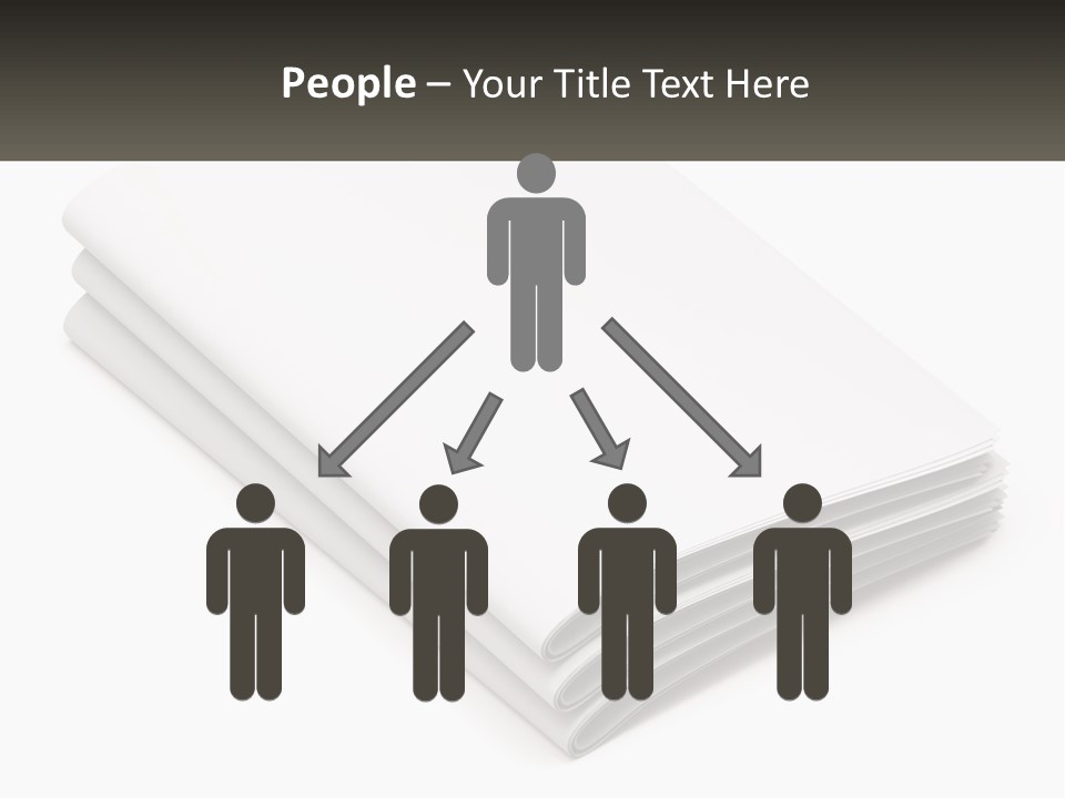 A Stack Of White Sheets On A White Background PowerPoint Template