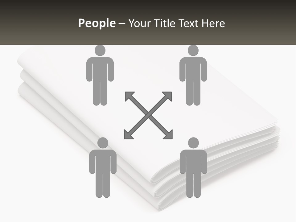 A Stack Of White Sheets On A White Background PowerPoint Template