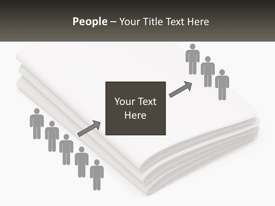 A Stack Of White Sheets On A White Background PowerPoint Template