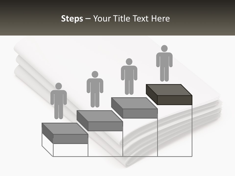 A Stack Of White Sheets On A White Background PowerPoint Template