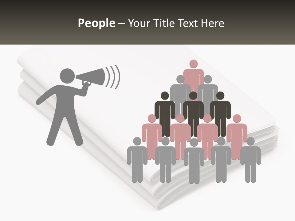 A Stack Of White Sheets On A White Background PowerPoint Template