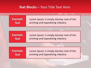 A Man Sitting In A Red Car Writing On A Clipboard PowerPoint Template