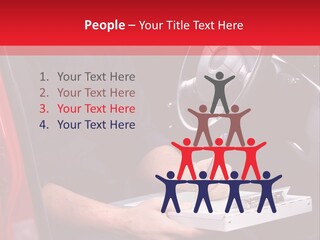 A Man Sitting In A Red Car Writing On A Clipboard PowerPoint Template