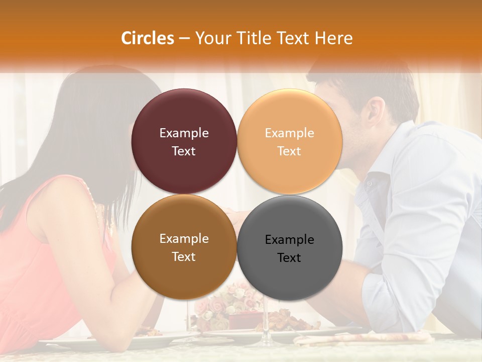 A Man And Woman Sitting At A Table With A Glass Of Wine PowerPoint Template
