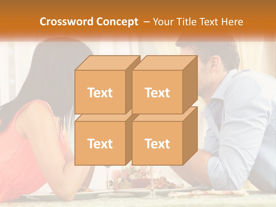 A Man And Woman Sitting At A Table With A Glass Of Wine PowerPoint Template