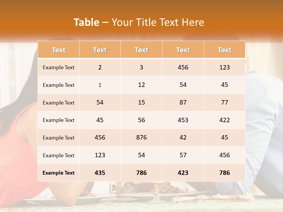 A Man And Woman Sitting At A Table With A Glass Of Wine PowerPoint Template