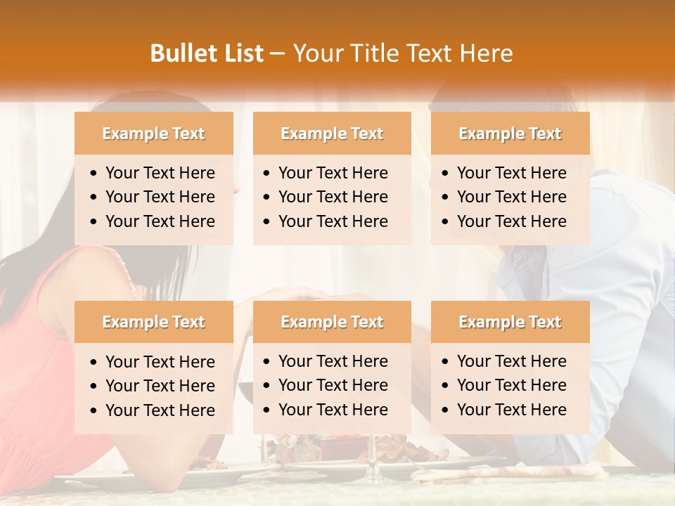 A Man And Woman Sitting At A Table With A Glass Of Wine PowerPoint Template