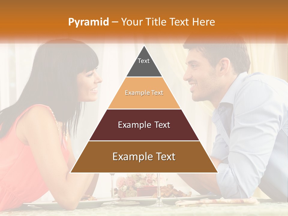 A Man And Woman Sitting At A Table With A Glass Of Wine PowerPoint Template