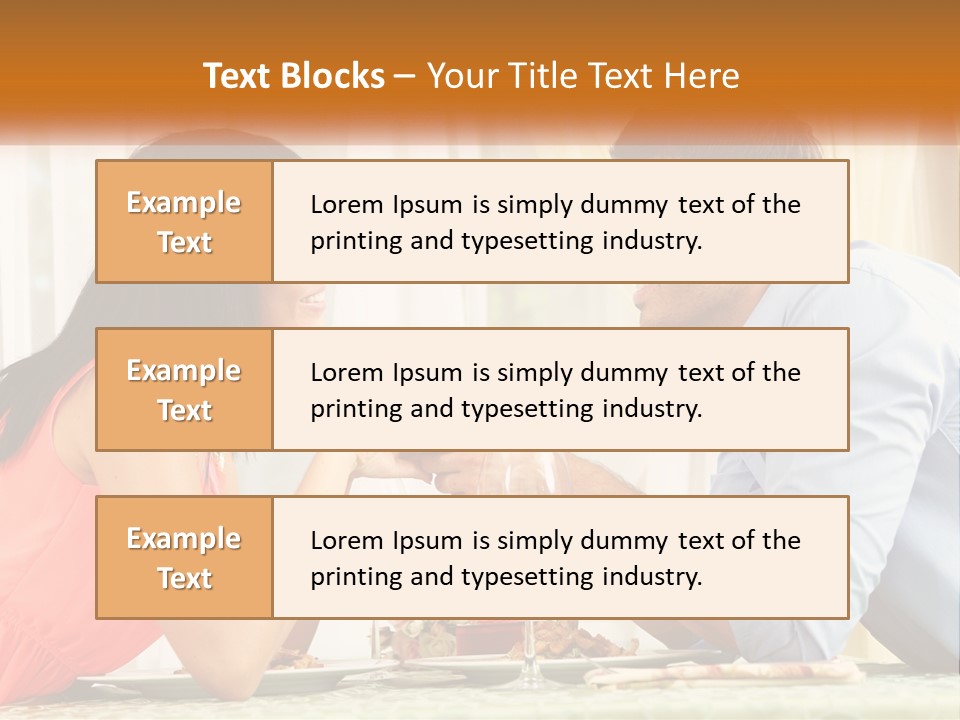 A Man And Woman Sitting At A Table With A Glass Of Wine PowerPoint Template