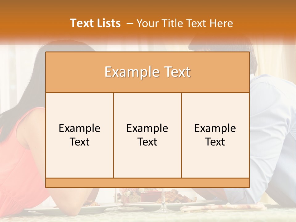 A Man And Woman Sitting At A Table With A Glass Of Wine PowerPoint Template