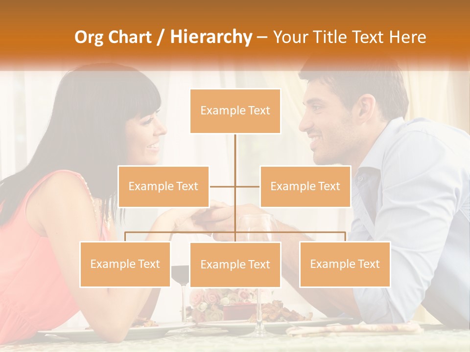 A Man And Woman Sitting At A Table With A Glass Of Wine PowerPoint Template
