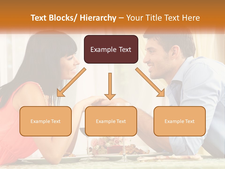 A Man And Woman Sitting At A Table With A Glass Of Wine PowerPoint Template