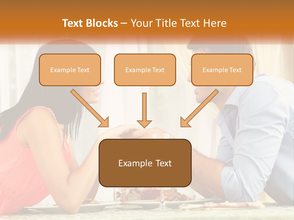 A Man And Woman Sitting At A Table With A Glass Of Wine PowerPoint Template
