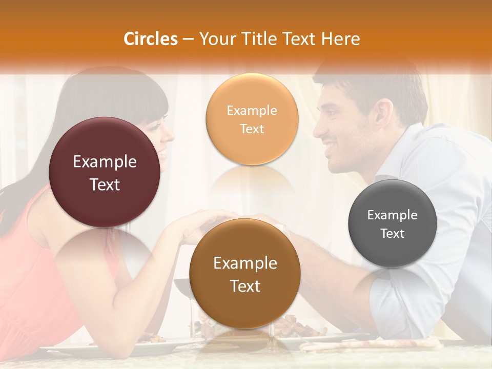 A Man And Woman Sitting At A Table With A Glass Of Wine PowerPoint Template