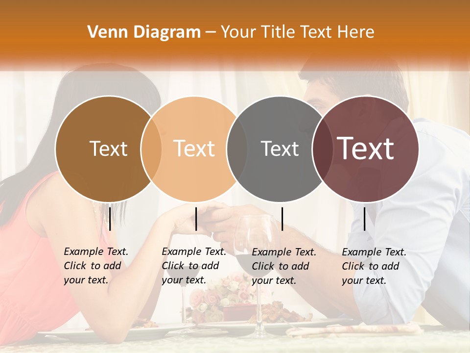 A Man And Woman Sitting At A Table With A Glass Of Wine PowerPoint Template