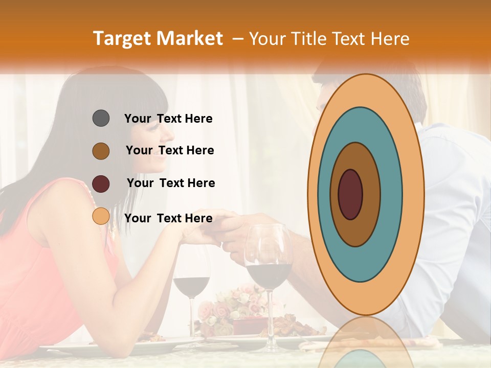 A Man And Woman Sitting At A Table With A Glass Of Wine PowerPoint Template