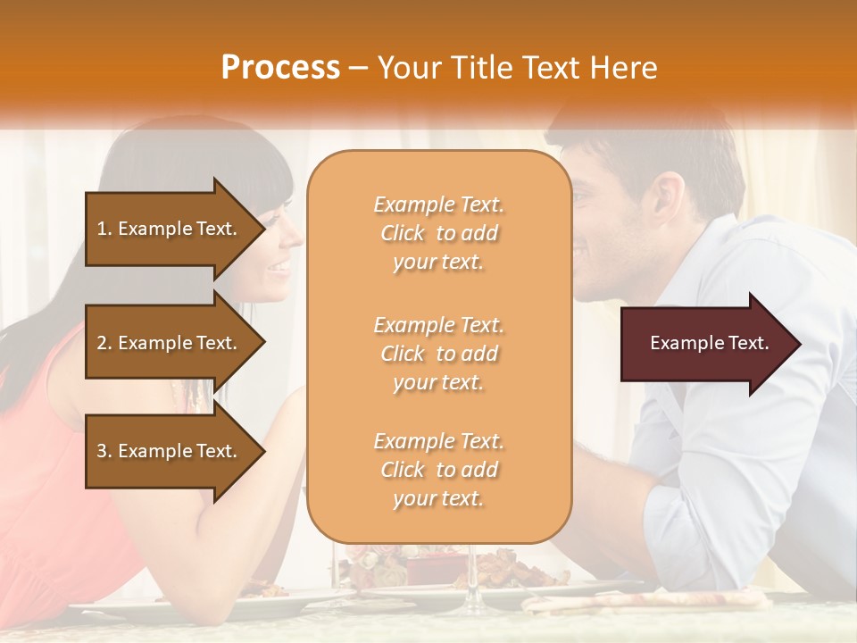 A Man And Woman Sitting At A Table With A Glass Of Wine PowerPoint Template