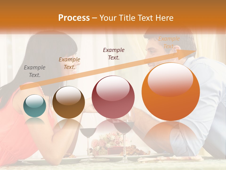 A Man And Woman Sitting At A Table With A Glass Of Wine PowerPoint Template