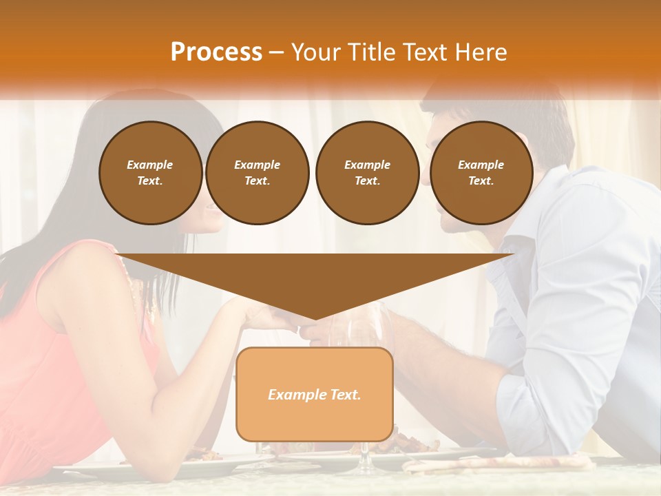 A Man And Woman Sitting At A Table With A Glass Of Wine PowerPoint Template