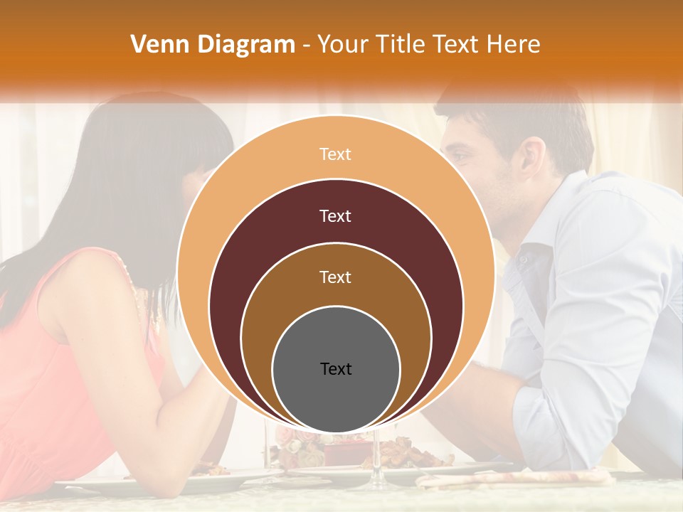 A Man And Woman Sitting At A Table With A Glass Of Wine PowerPoint Template