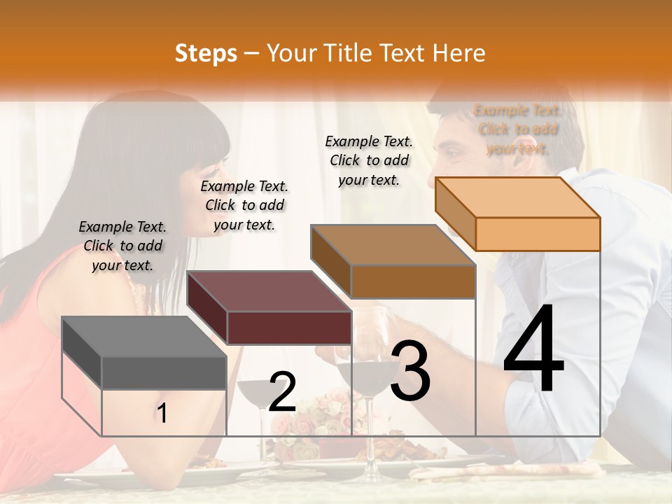 A Man And Woman Sitting At A Table With A Glass Of Wine PowerPoint Template