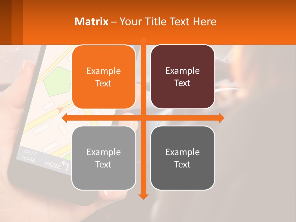 A Person Holding A Cell Phone While Driving A Car PowerPoint Template