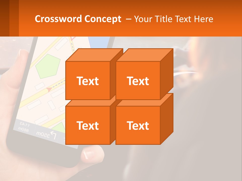 A Person Holding A Cell Phone While Driving A Car PowerPoint Template
