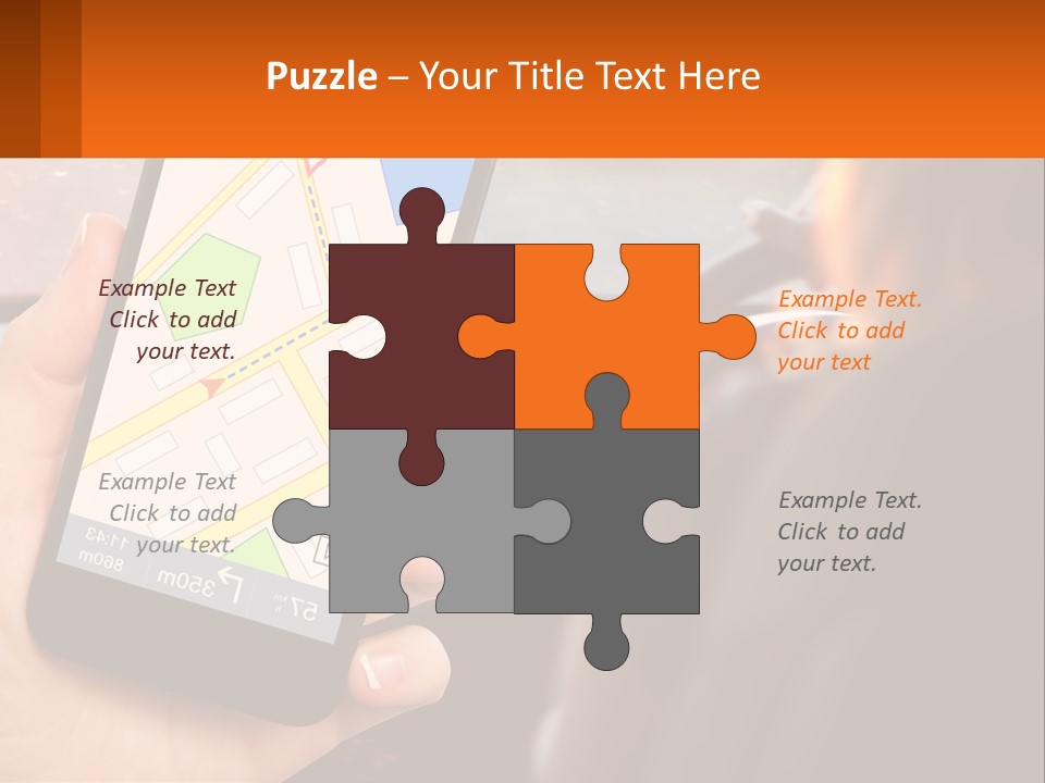 A Person Holding A Cell Phone While Driving A Car PowerPoint Template