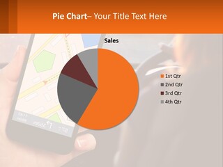 A Person Holding A Cell Phone While Driving A Car PowerPoint Template