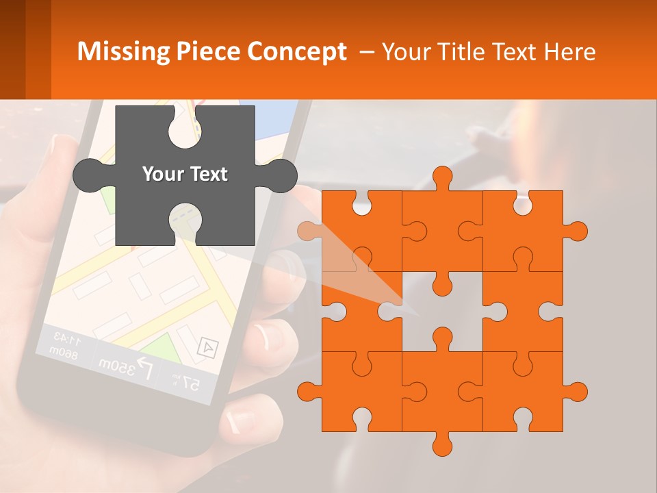 A Person Holding A Cell Phone While Driving A Car PowerPoint Template