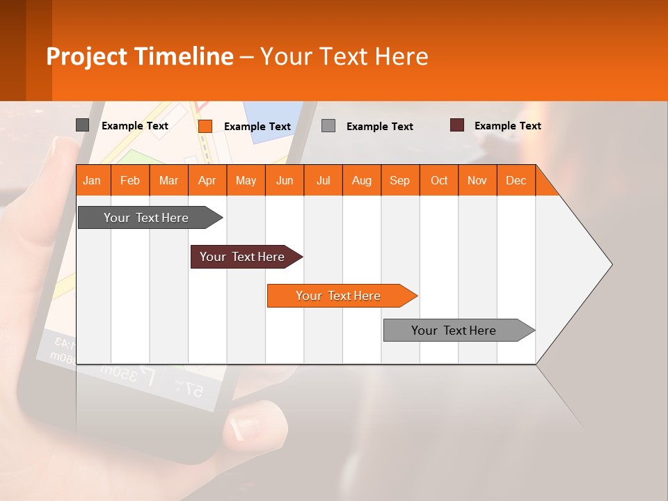 A Person Holding A Cell Phone While Driving A Car PowerPoint Template