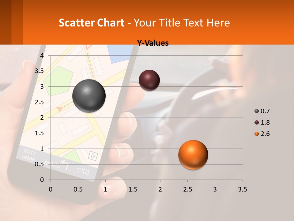 A Person Holding A Cell Phone While Driving A Car PowerPoint Template