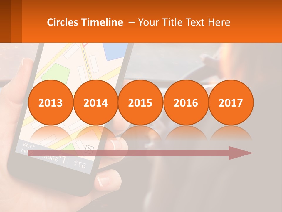 A Person Holding A Cell Phone While Driving A Car PowerPoint Template