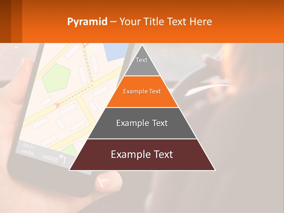 A Person Holding A Cell Phone While Driving A Car PowerPoint Template