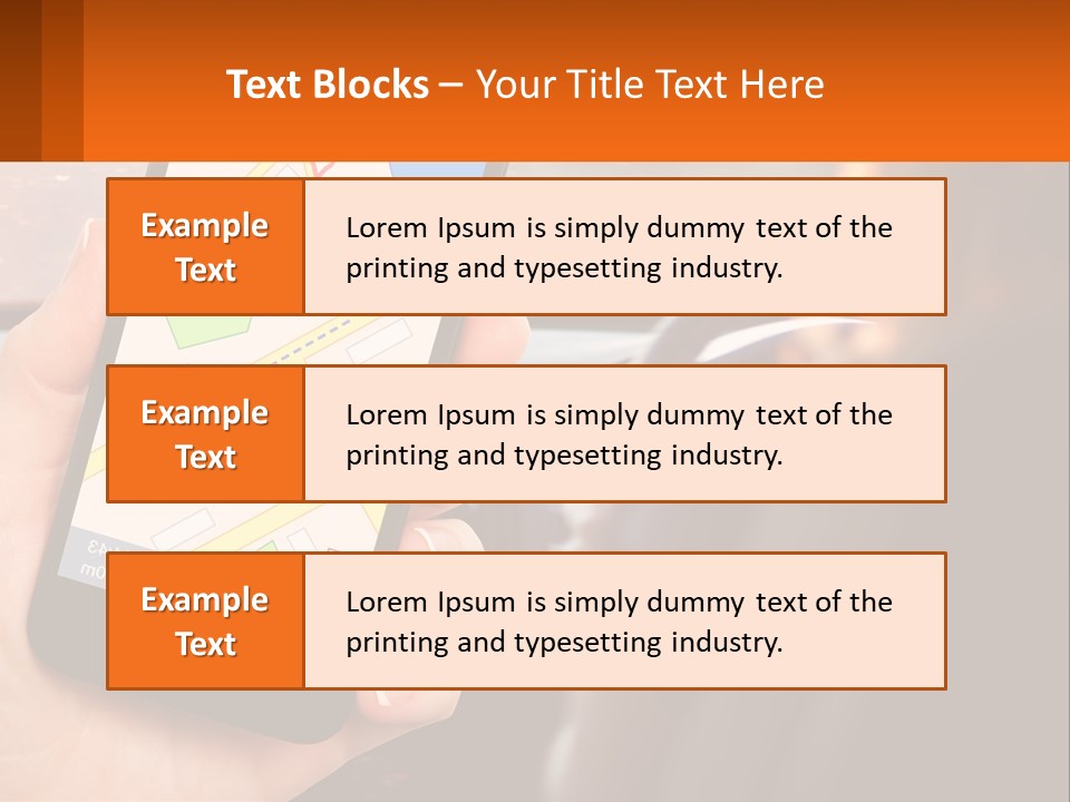 A Person Holding A Cell Phone While Driving A Car PowerPoint Template
