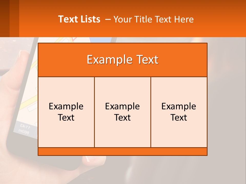 A Person Holding A Cell Phone While Driving A Car PowerPoint Template