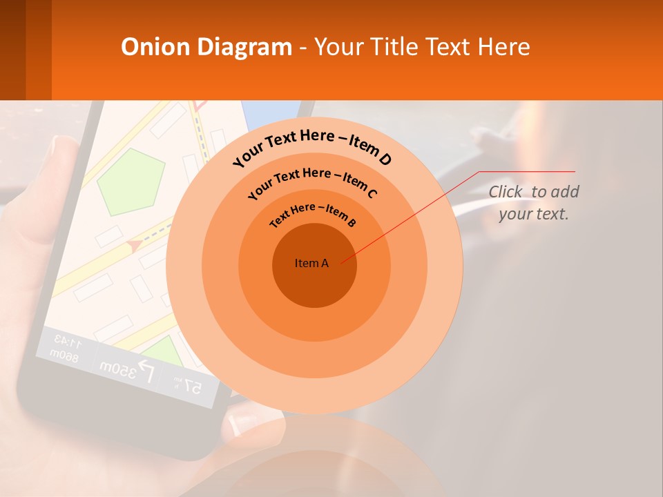 A Person Holding A Cell Phone While Driving A Car PowerPoint Template