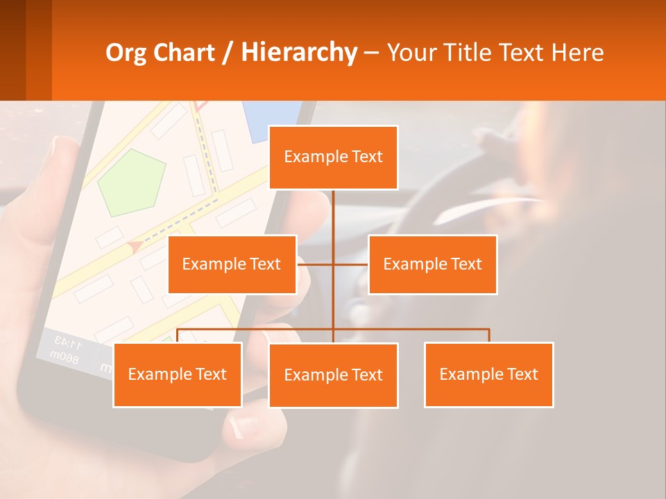 A Person Holding A Cell Phone While Driving A Car PowerPoint Template