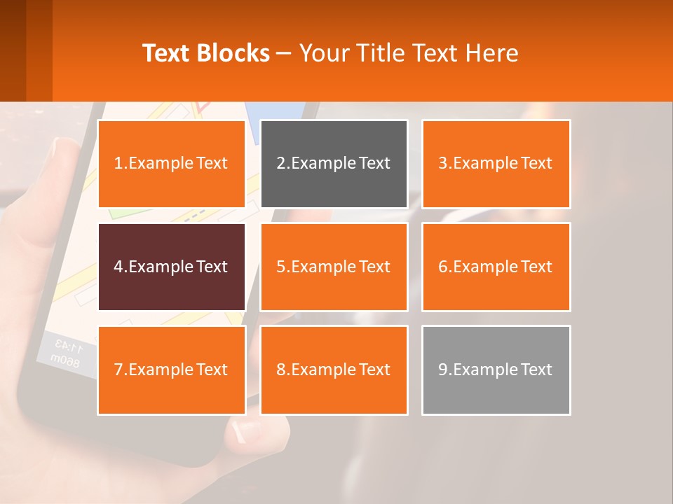 A Person Holding A Cell Phone While Driving A Car PowerPoint Template