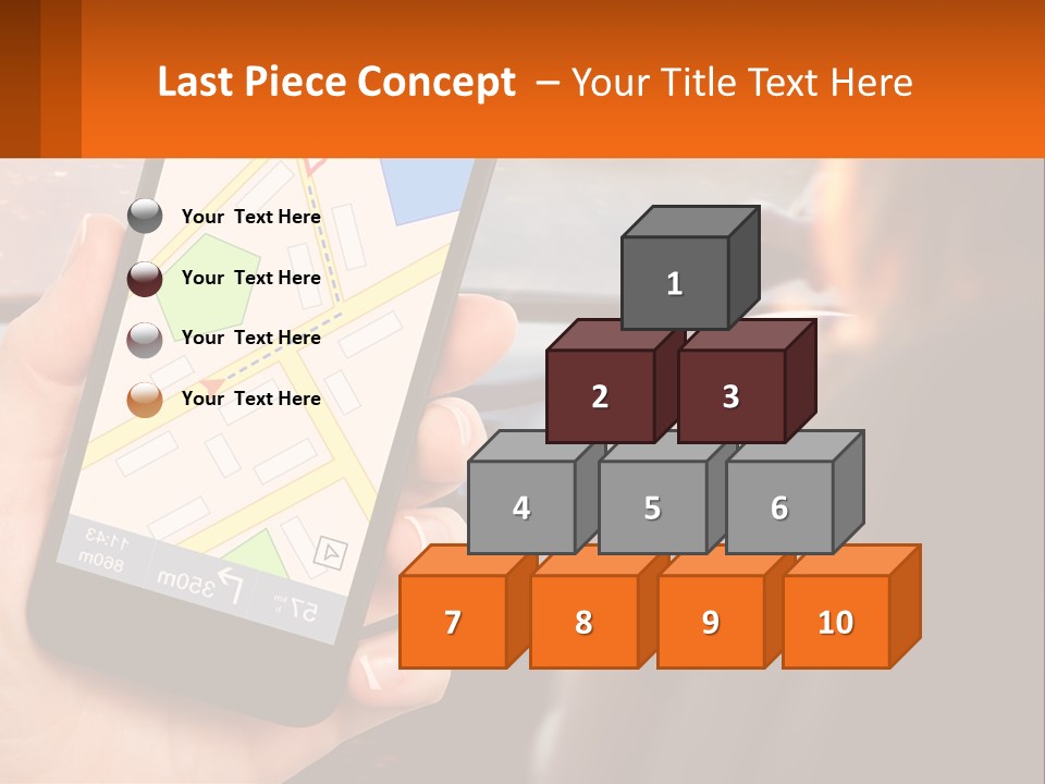 A Person Holding A Cell Phone While Driving A Car PowerPoint Template
